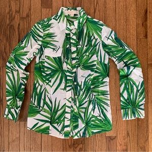 Michael Kors Tropical Palm Leaf Top